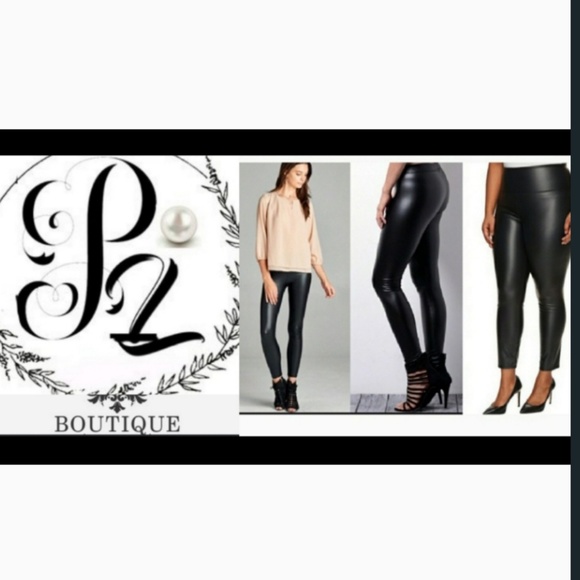 🆕️Plus Size Vegan Leather Leggings - Picture 2 of 5